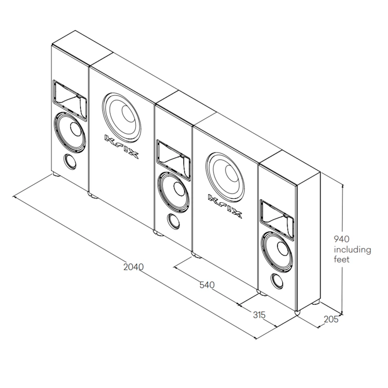 Pack audio salle de cinéma Krix MX-10 (7.1.4)