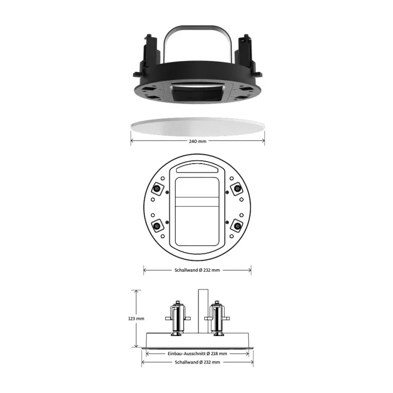 Gineos Module d'intégration plafond pour enceinte WiFi Sonos Denon Bluesound