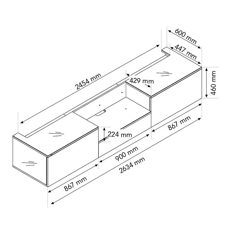 Eden Vision - Meuble pour videoprojecteur ultra courte focale