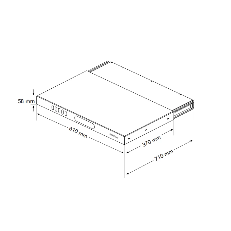 Eden Vision - Meuble ultra courte focale avec tablette pour videoprojecteur et écran Lumene Eden 240C
