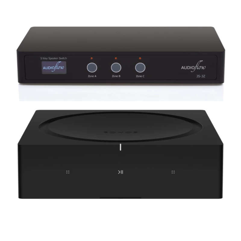 Pack Multiroom Sonos Amp et sélecteur 3 zones