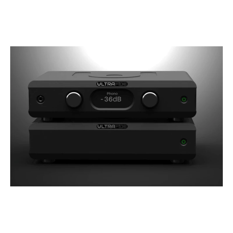 vue de face de l'amplificateur ULTRA FIDE U500 et du préamplificateur U4PRE