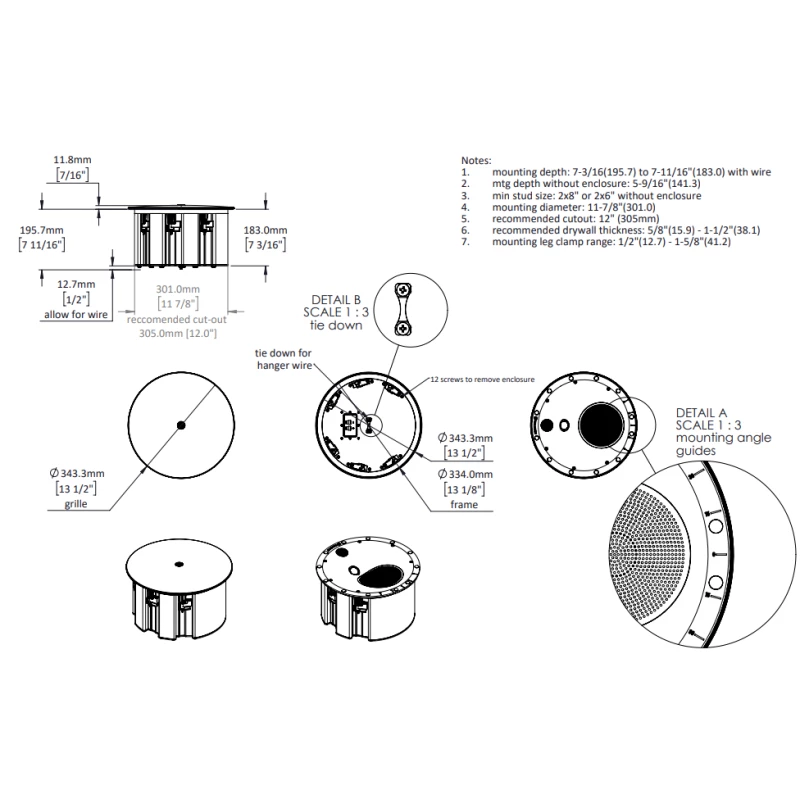 R3i-C - Enceinte plafond THX Dominus THX Ultra