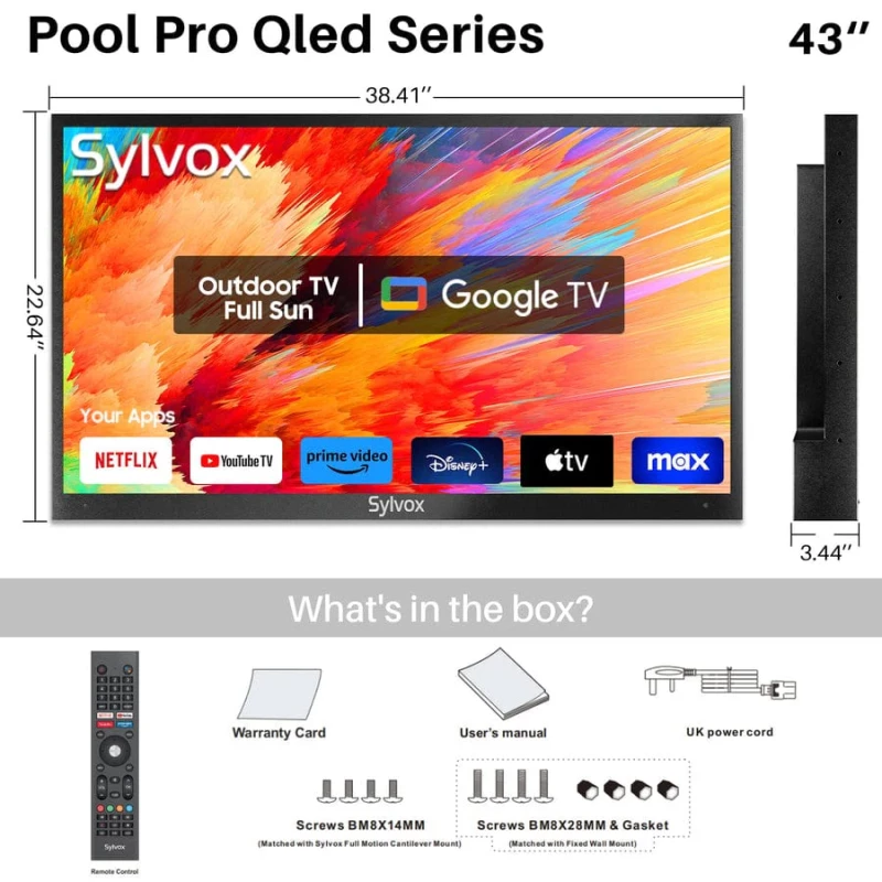Pool Pro QLED 2.0 - TV extérieur Google