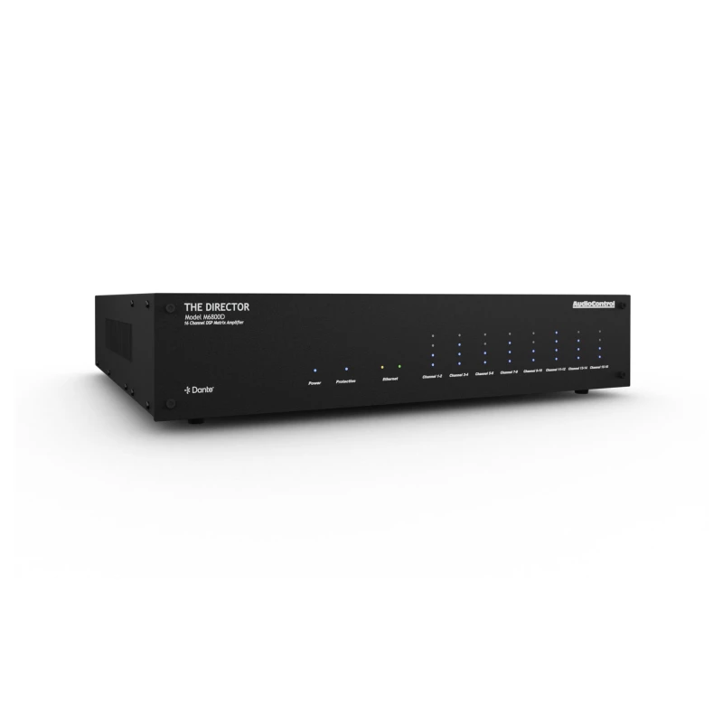 M6800D - Amplificateur matriciel DSP haute puissance à 16 canaux avec Dante