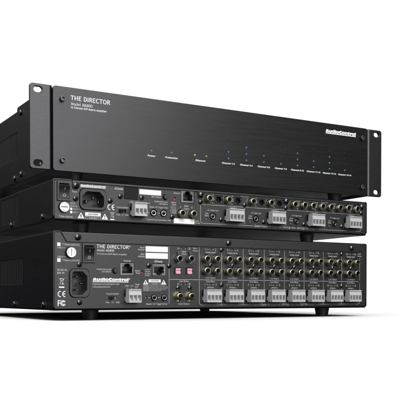 M6800D - Amplificateur matriciel DSP haute puissance à 16 canaux avec Dante