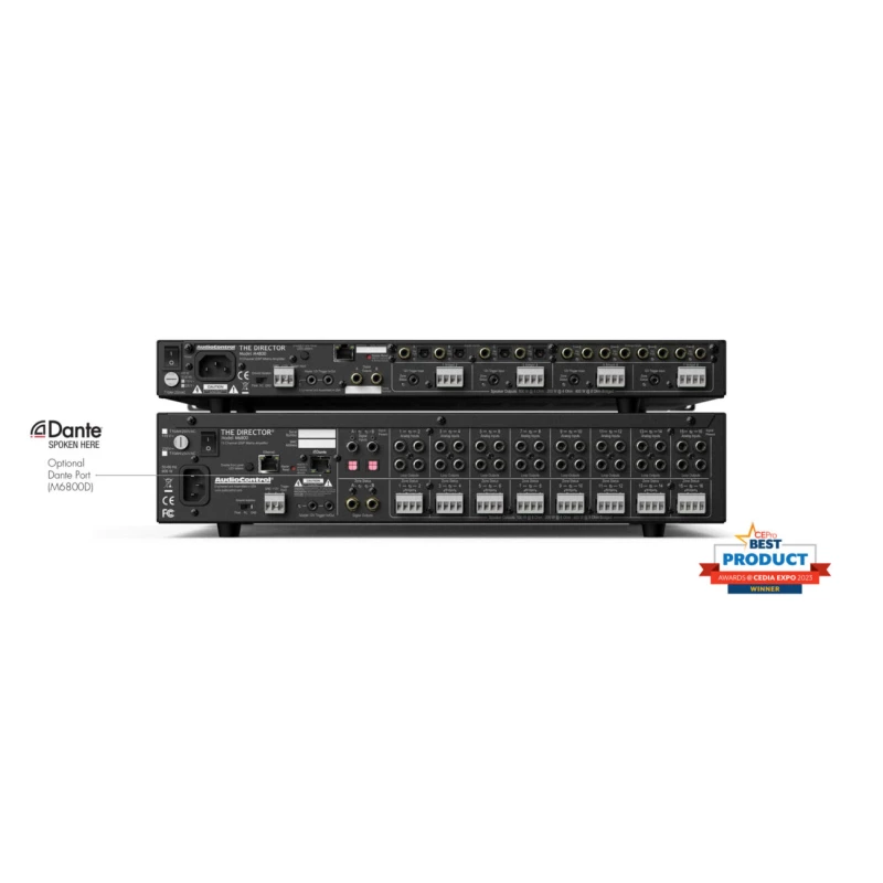 M6800D - Amplificateur matriciel DSP haute puissance à 16 canaux avec Dante