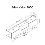 Eden Vision - Meuble pour videoprojecteur ultra courte focale avec Ecran Lumene 200C