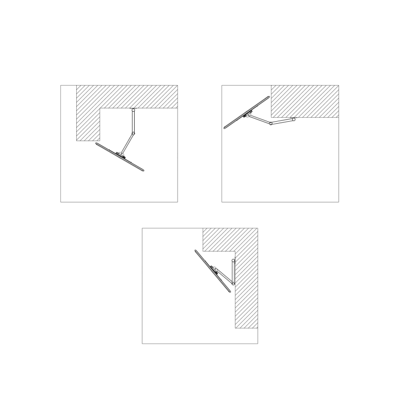 DA4 Support TV mural double articulation