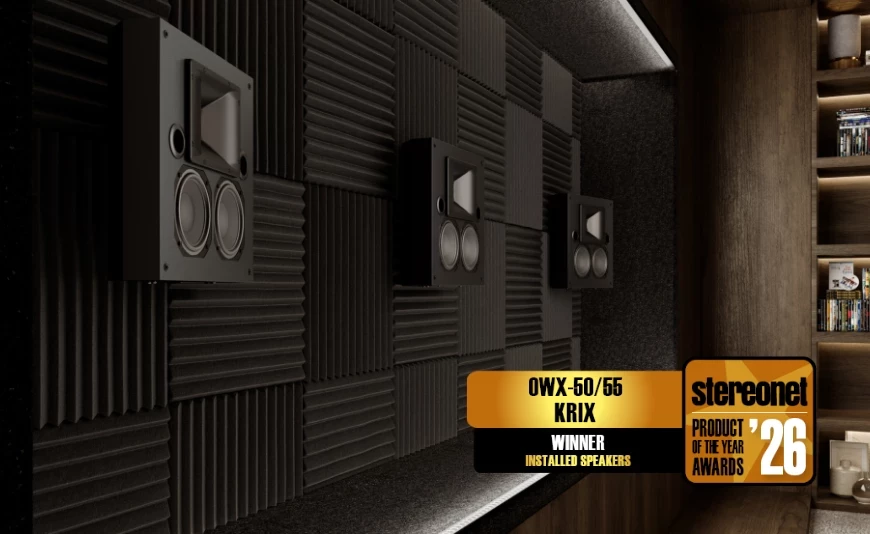 Les enceintes cinema KRIX OWX50 et 55 récompensées par Stéréonet